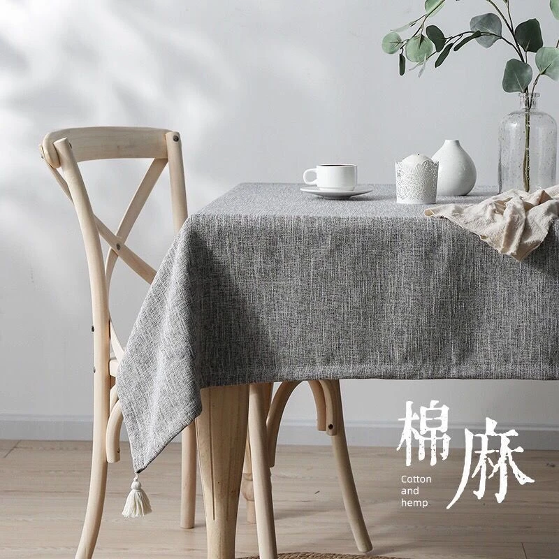 新疆包邮北欧纯色加厚桌布小清新防水桌布防油布艺餐桌布茶几长方