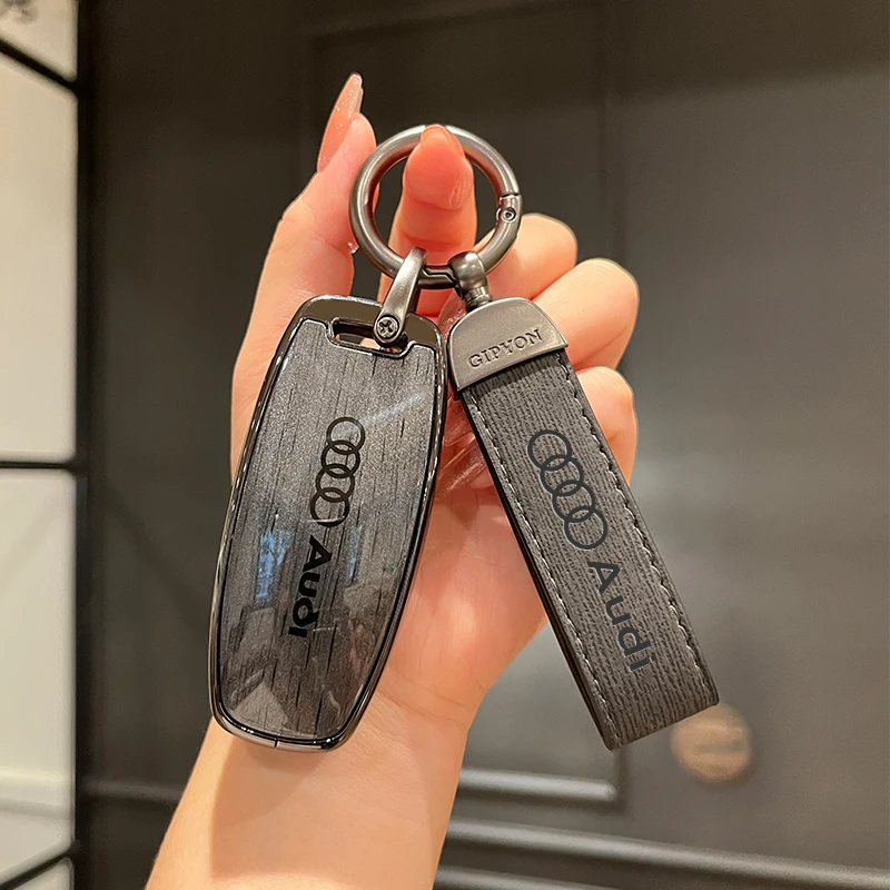 两棵草2023款奥迪A6L钥匙套Q5L高A4L端A7L男士Q7高档A8木纹A5壳Q8