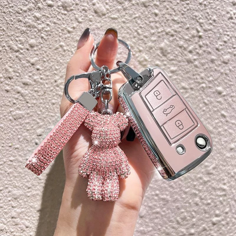 两棵草大众车钥匙套保护套速腾宝来探岳朗逸途岳高尔夫7女神款扣