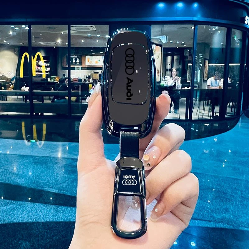 两棵草奥迪a6l钥匙套a3车a4l壳q7男士a7l高档a8新q4etron扣q624款