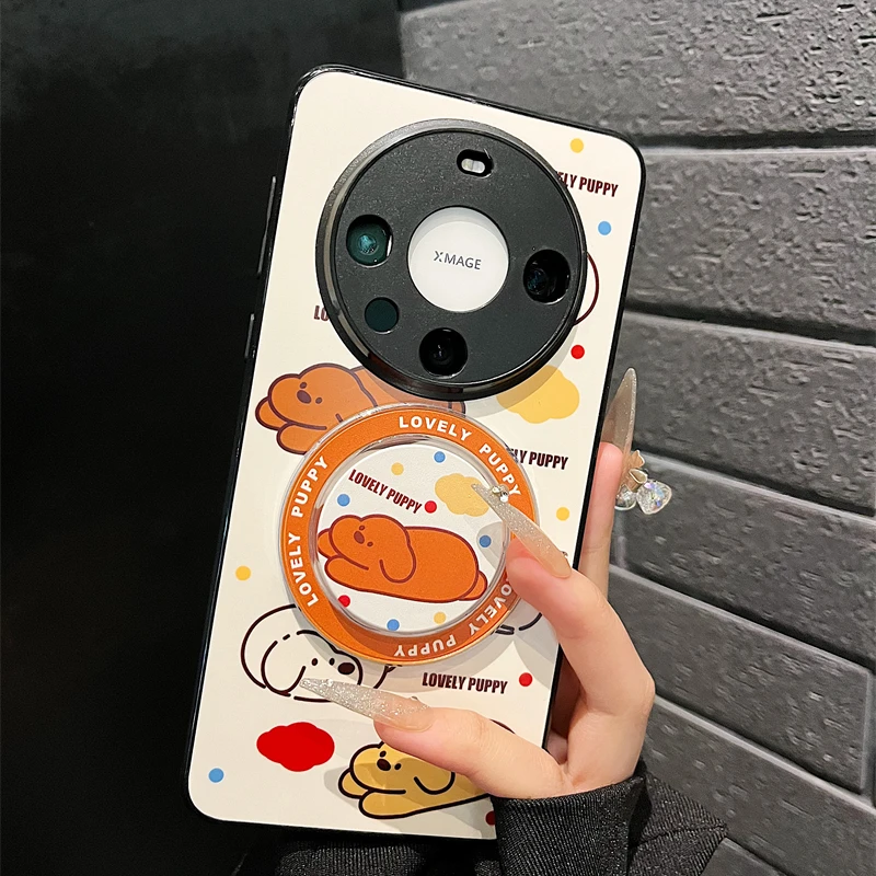 磁吸支架适用华为mate60手机壳苹果15promax防摔创意p60新款软壳