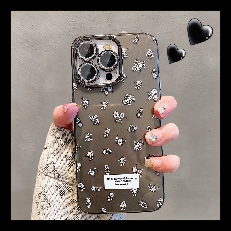 适用苹果iphone14/15promax小清新碎花高级感可爱全包防摔手机壳