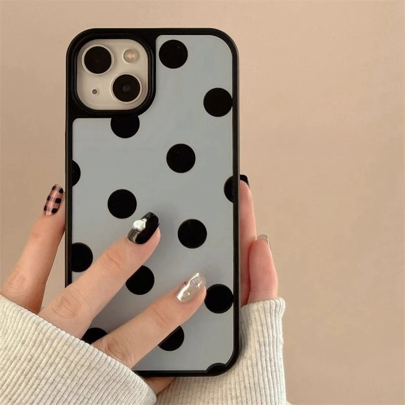 高级感简约波点适用苹果16手机壳iphone15promax防摔硅胶全包软壳