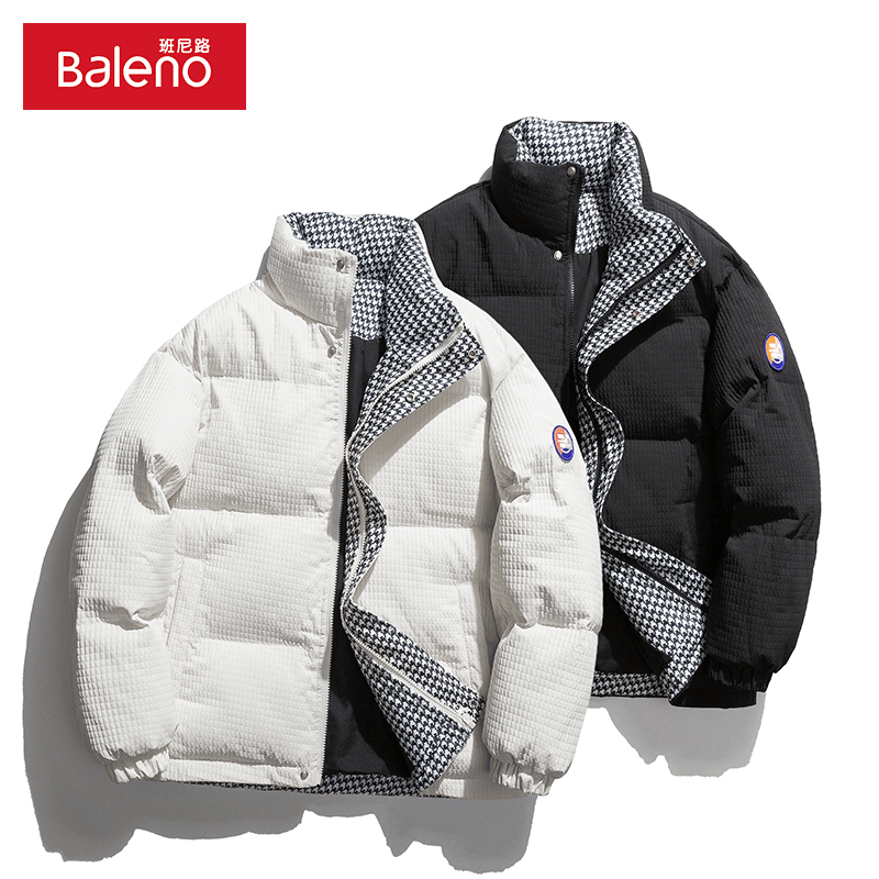 【品牌男装】BNL纯色休闲百搭保暖情侣棉衣BNL7308