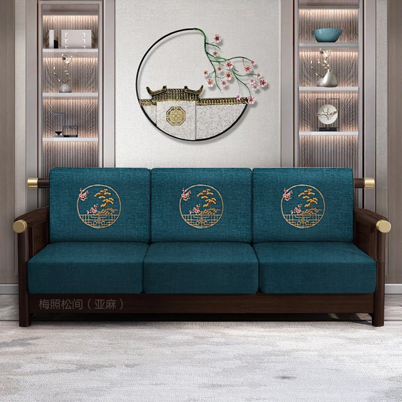 实木沙发套罩定做全包万能套中式雪尼尔布艺通用坐垫沙发笠套定制