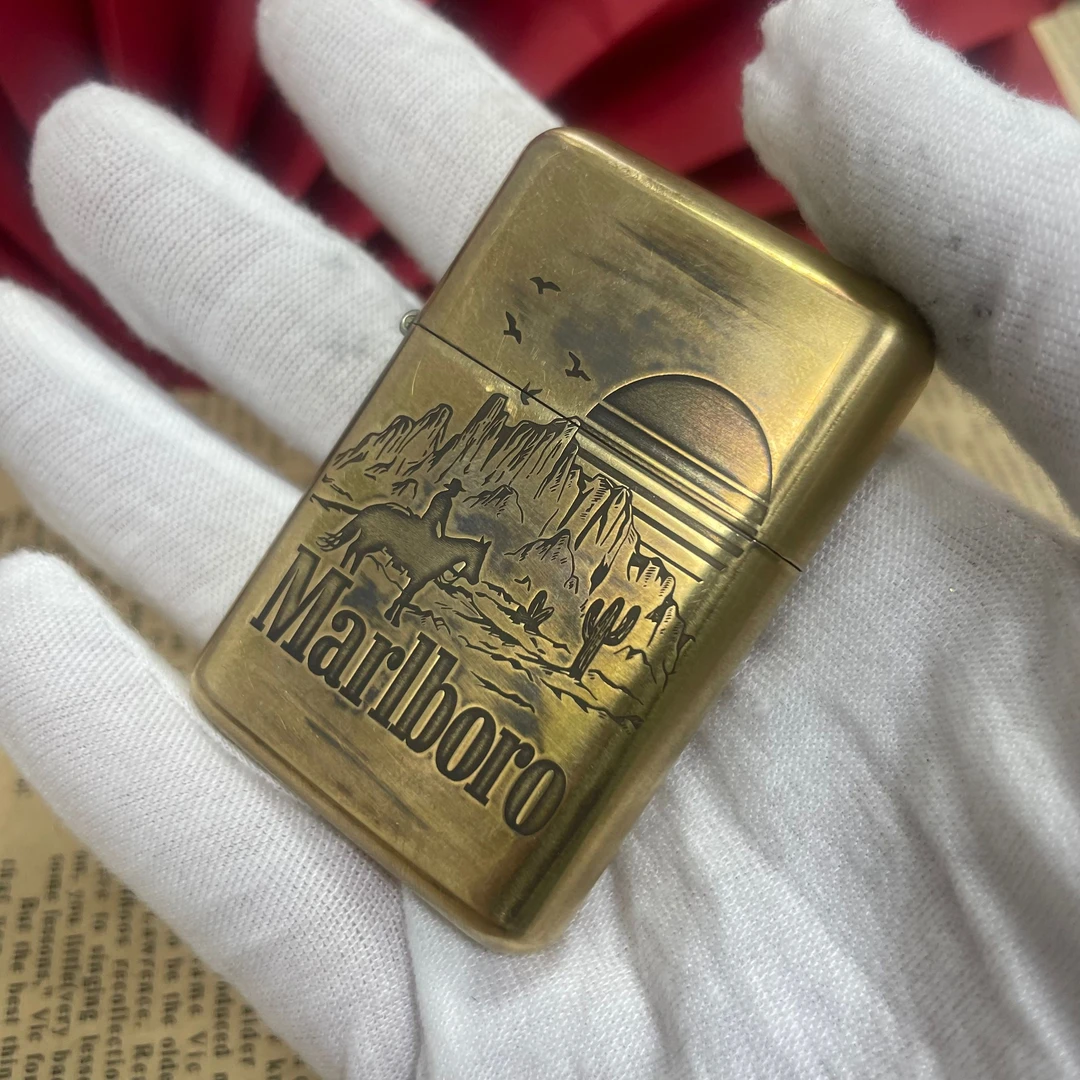 ZORRO佐罗790原铜日落万宝路超薄三代平头纯铜造化内胆男士打火机