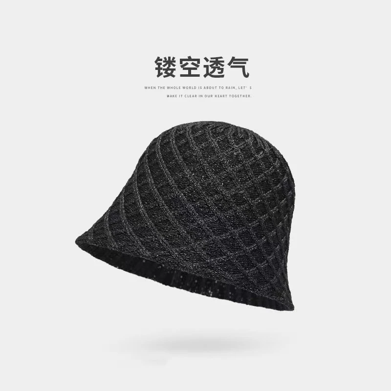 【镂空渔夫帽】菱格新款编织镂空渔夫帽夏季防晒遮阳气质显脸小百搭