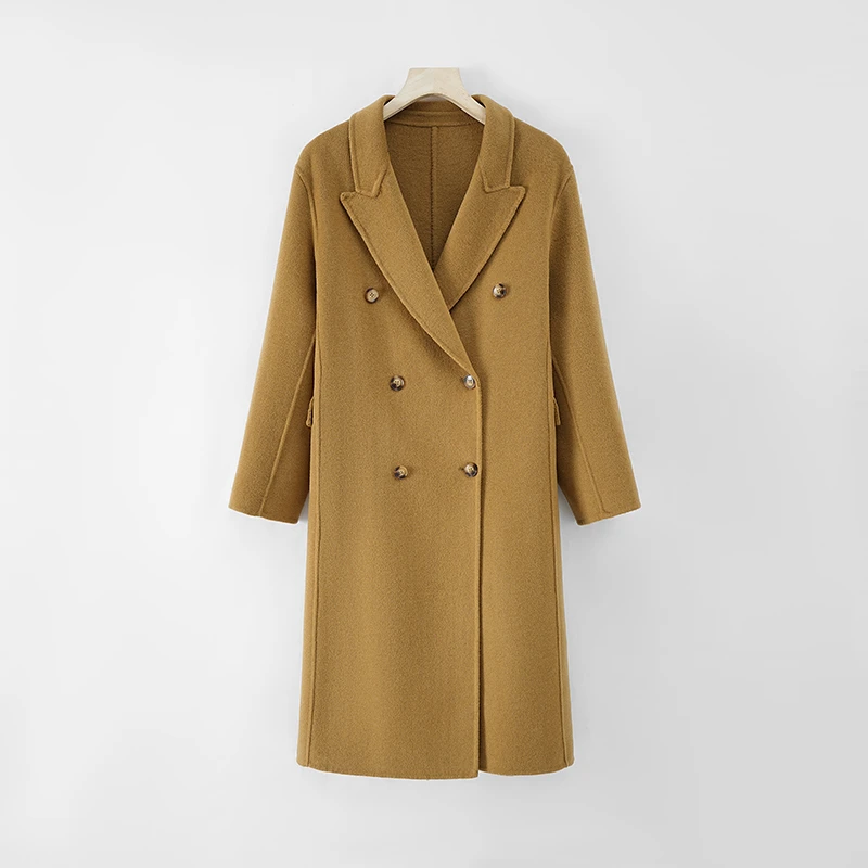 气质时尚百搭宽松中长款秋冬毛呢大衣CS-C76