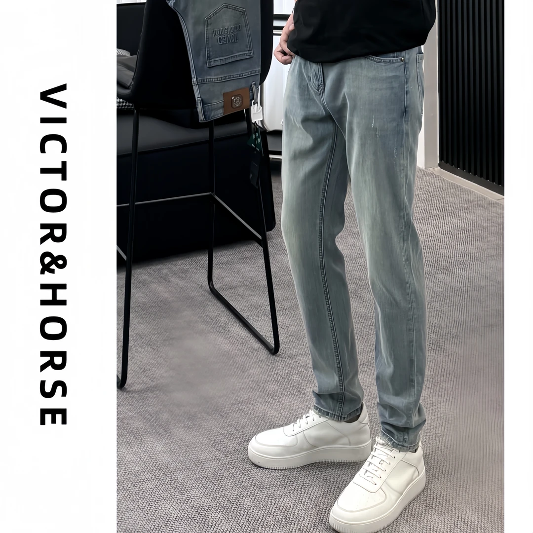 『莱赛尔天丝牛仔』男士天丝汉麻牛仔裤男牛仔裤子#76867