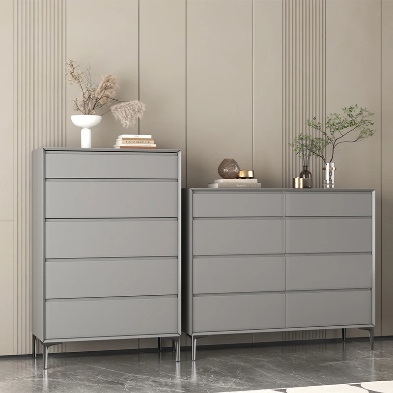 简约现代五斗柜卧室储物柜轻奢抽屉收纳柜客厅置物柜靠墙烤漆斗柜