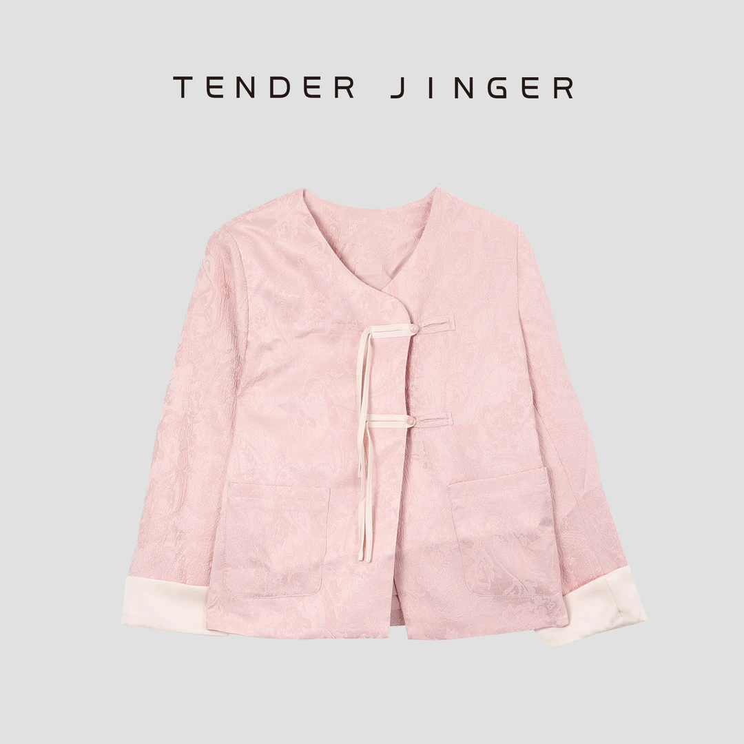 Tender Jinger【专柜】2024春女新中式洋气减龄提花外套T41DLK76732
