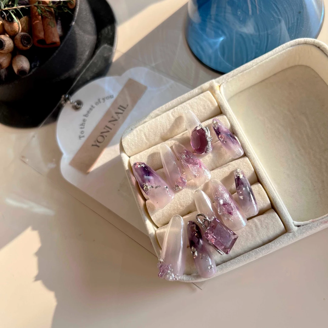 YOUNI 新款 D58「薄纱」 手工定制穿戴甲定制款
