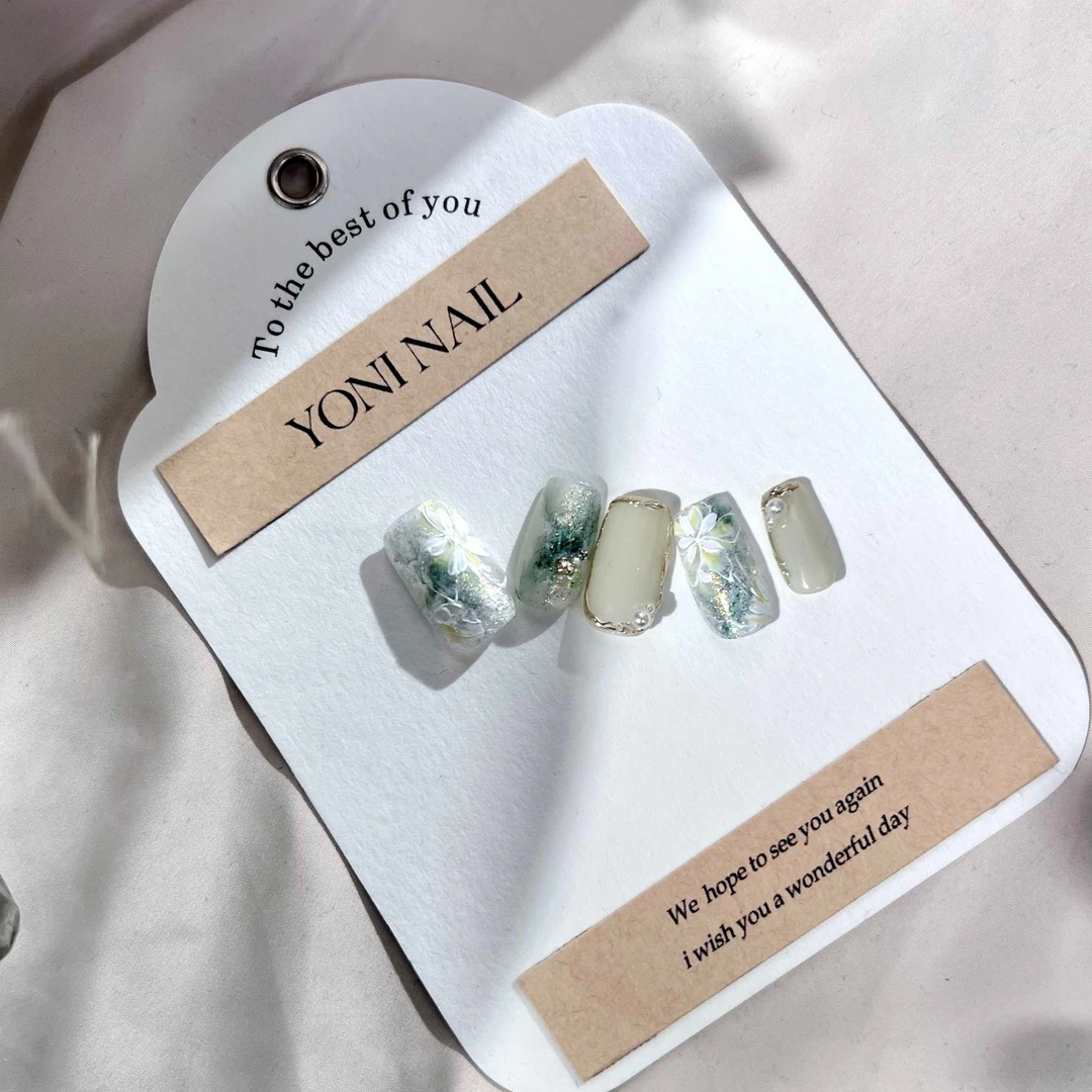 D90设计师款「仲花」YONI 手工定制穿戴甲纯手工简约穿戴式