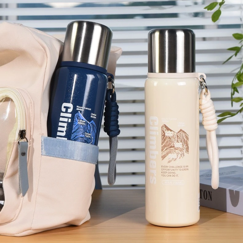 不锈钢保温杯全钢外盖一盖两用男女士便携直饮杯户外大容量006