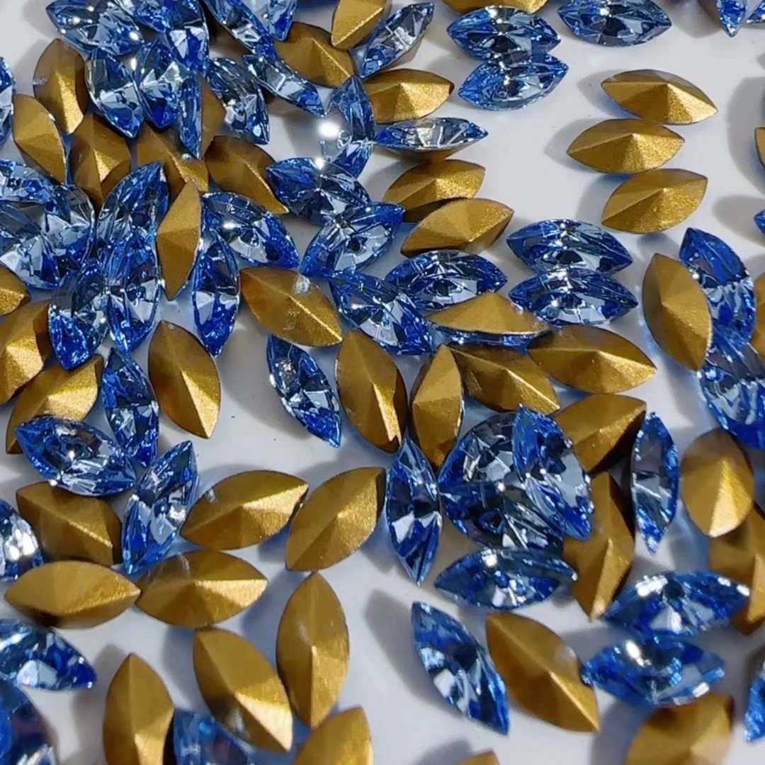 奥地利正品华子4200/2尖底马眼高亮美甲钻轻奢超闪贴甲钻饰品