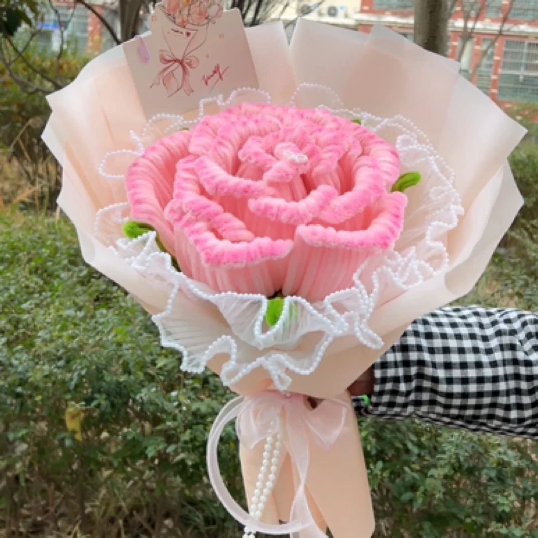 【成品发货】扭扭棒公主风巨型玫瑰送女友生日情人节大束花束