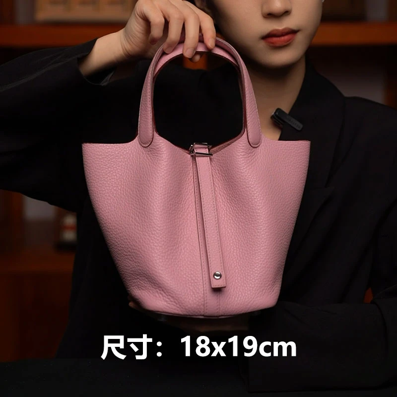 LEATHER BAG STUDIO 原创高定”菜篮子“真皮包-H1218