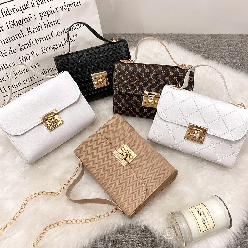 ladies hand bags包包女链条斜挎包2022简约时尚手提小方包