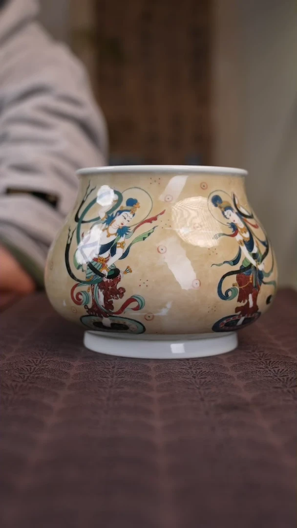 【闪购商品】瓷 设色窑 胡旋舞水洗