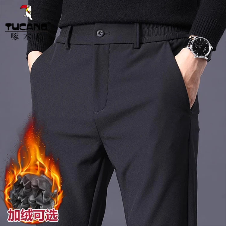 TUCANO/啄木鳥商务男士休闲裤秋冬季新款潮流百搭修身直筒长裤子