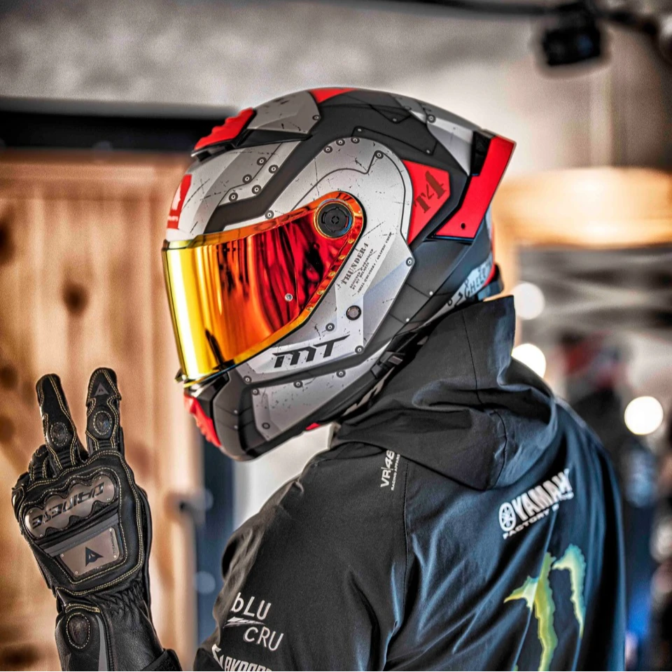 MT雷神4摩托车头盔骑行装备3c认证双镜片四季通用男女机车全盔