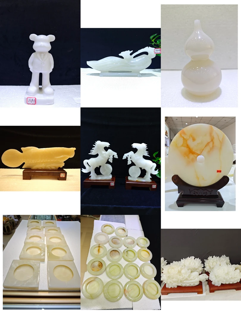 {直播付米连接} 天然玉石家居摆件玄关酒柜乔迁团建活动公司送礼