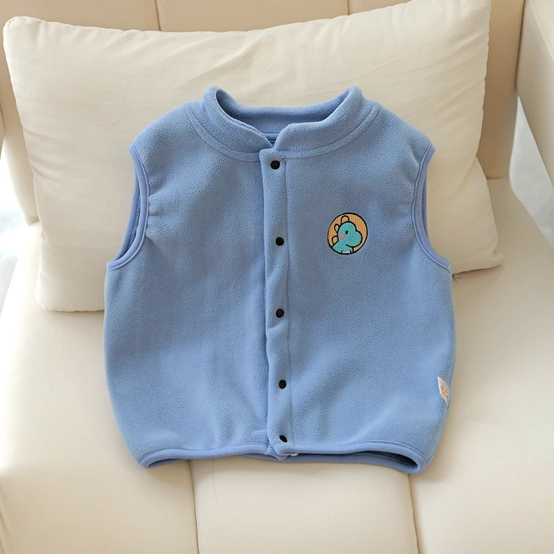 儿童冬季保暖马甲宝宝洋气奥粒绒保暖无骨加绒幼儿开衫马甲春秋