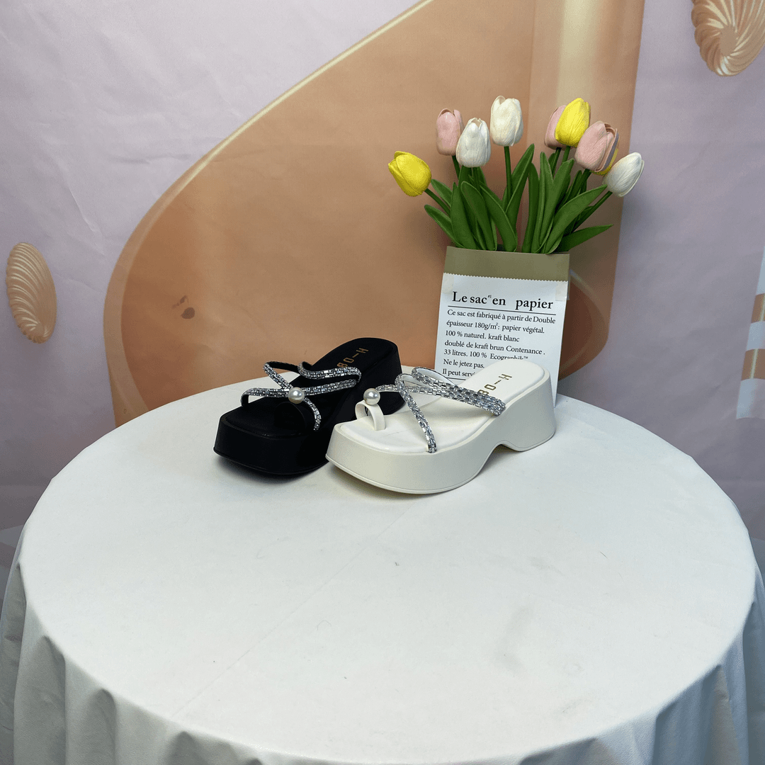 972-3夏季新款夹趾厚底拖鞋F