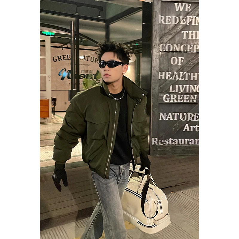 【TSZ】冬季轻骑兵挺阔高级感宽松加厚痞帅短宽Bomber夹克棉服外套