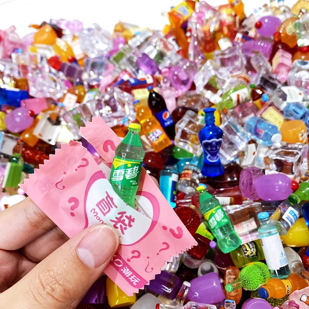 微缩超市网红迷你物品零食小玩具饮料酒瓶子礼物微缩玩具盲袋食玩