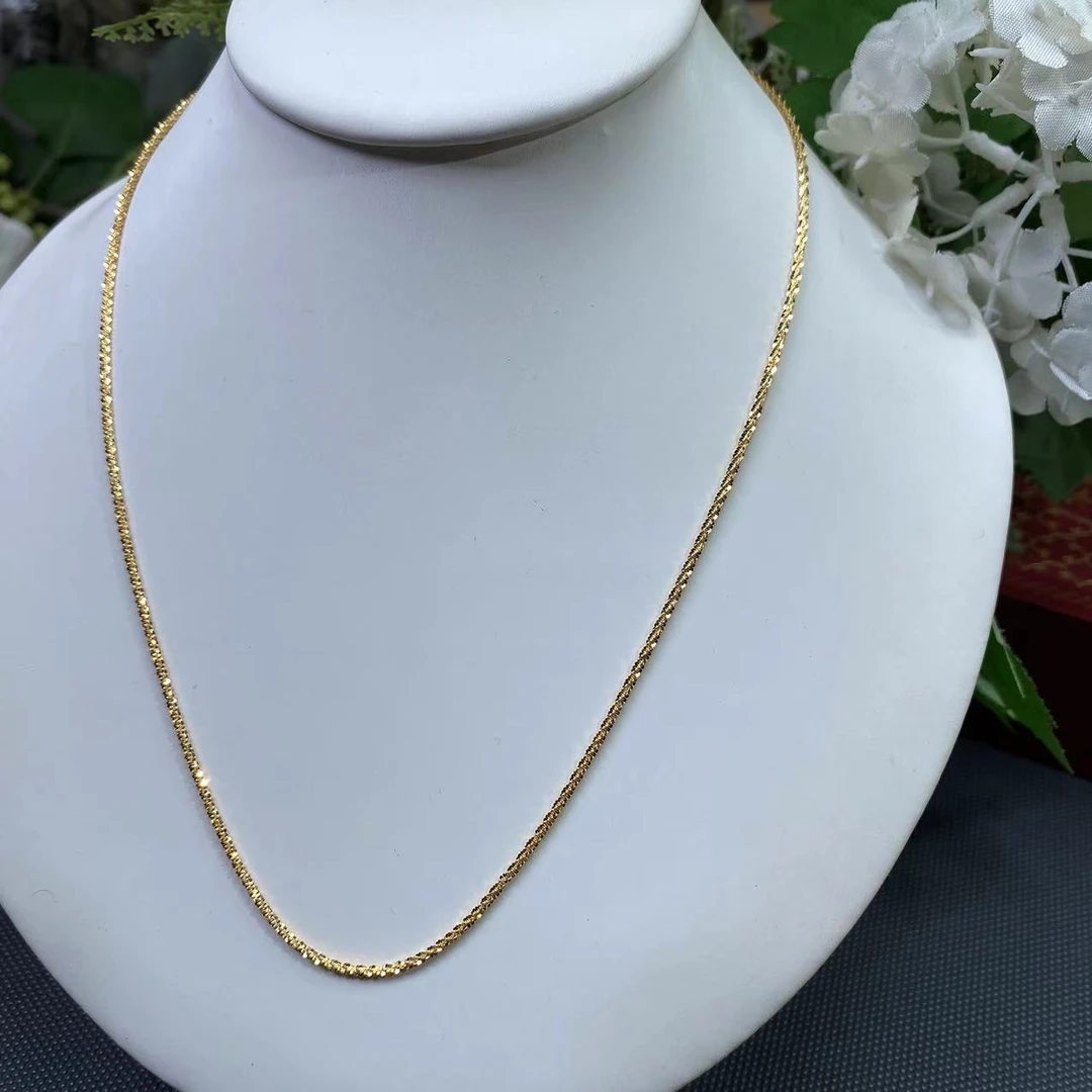 925银银制品 【巨伶石】S925银波光粼粼链子颈饰  锁骨链