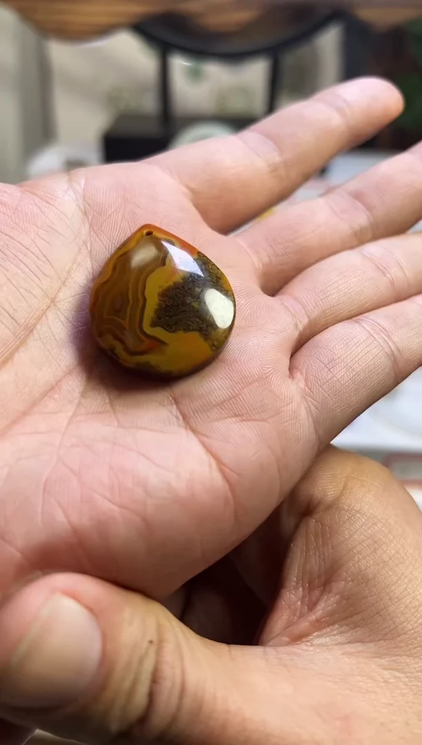 【闪购商品】玛瑙/玉髓颈饰未镶嵌战国红玛瑙水滴吊坠2【不带证书】