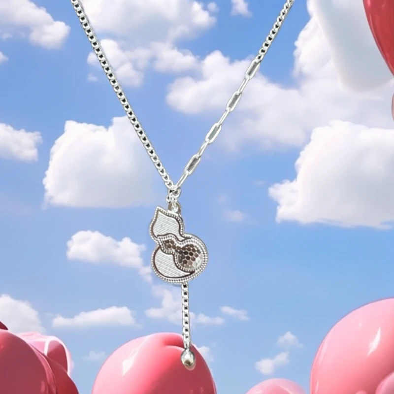 坠链均足银 足银999.9碎冰冰葫芦吊坠