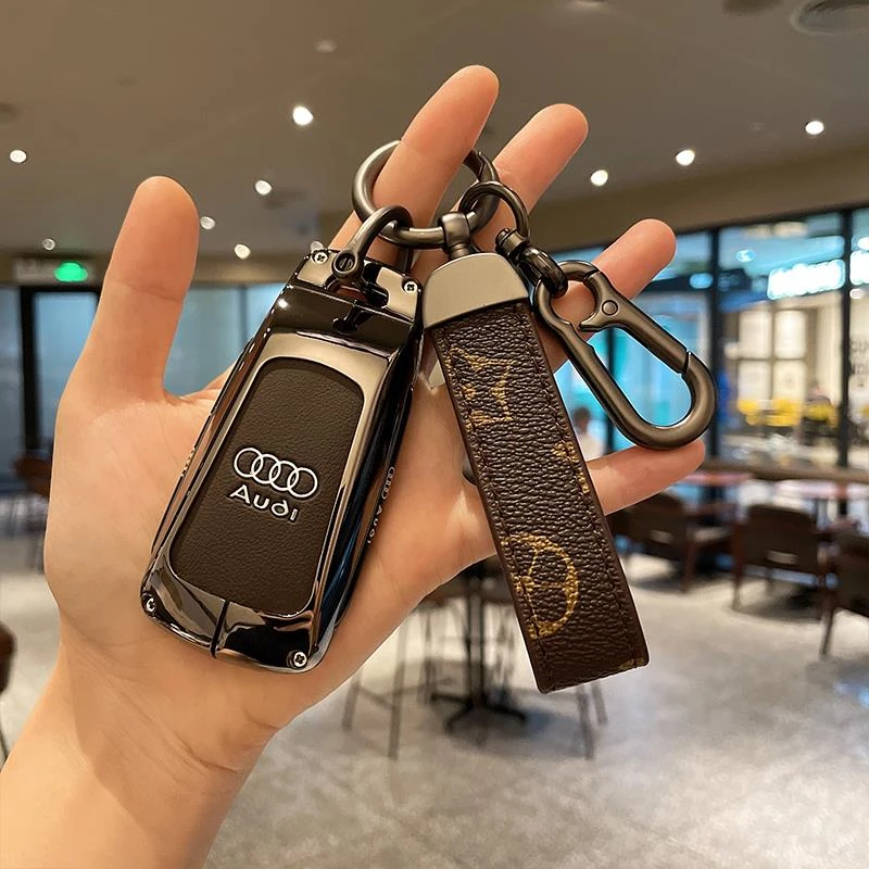 适用奥迪钥匙套24款a4l/q5l/A6l/a3/q7高档q3/tt/a5/a8l/a7扣壳包