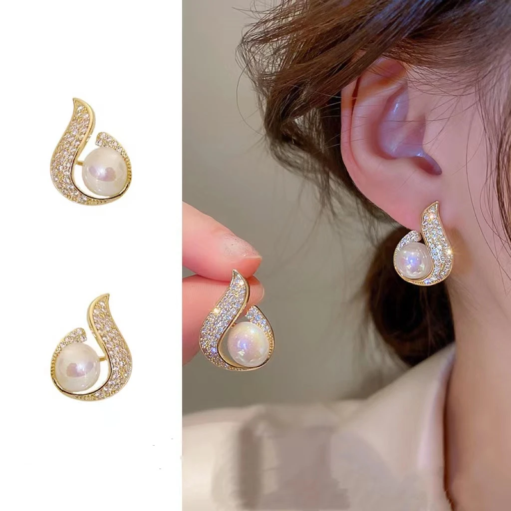 铜合金耳饰 新款超闪耳环女精致时尚气质轻奢网红同款耳饰百搭52