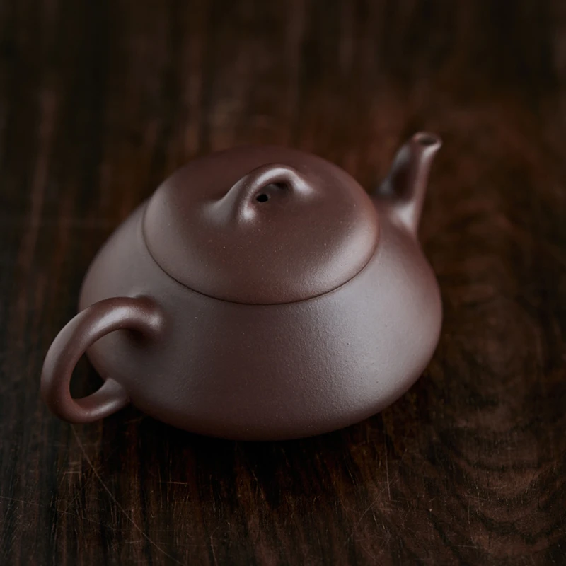 砂者说宜兴紫砂壶 实力派陶手陈清法 原矿紫泥 矮石瓢 150cc