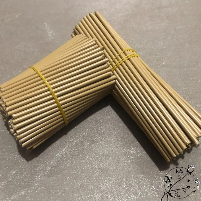 巧芳手编 加硬3号麻色花杆 短花杆   手工diy 打梁麻绳编织材料