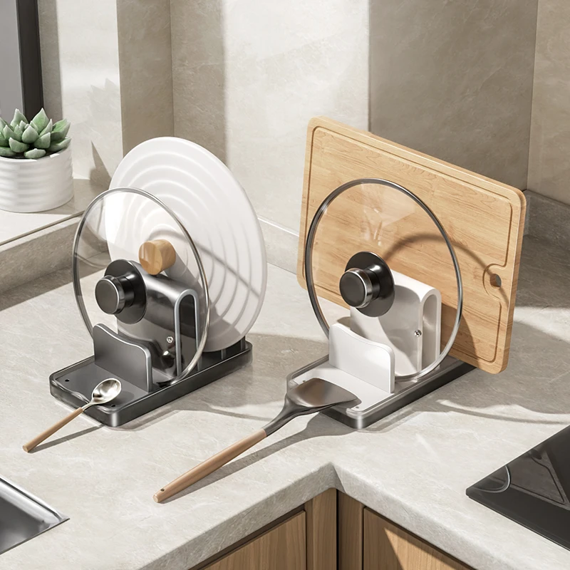 厨房锅盖架台面置物架多功能锅铲架砧板菜板放置架放锅盖收纳神器