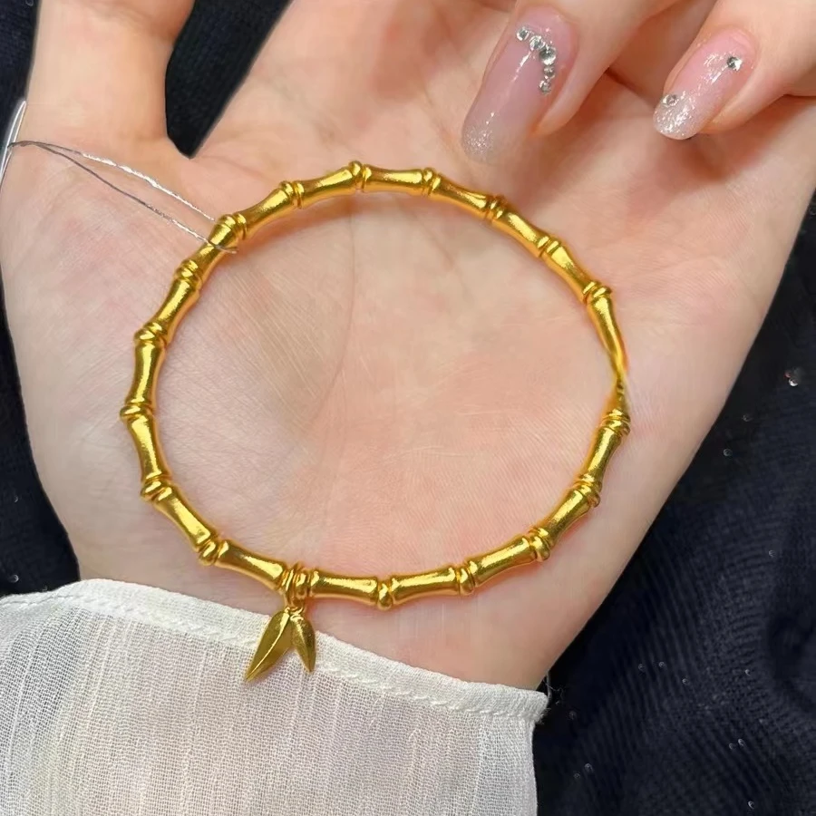 铜合金手链 古法传承仿金国风竹节手串手链步步高升男女显白百搭