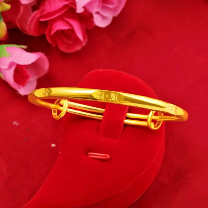 合金手镯 铜合金网红爆款520遇见可调节手镯