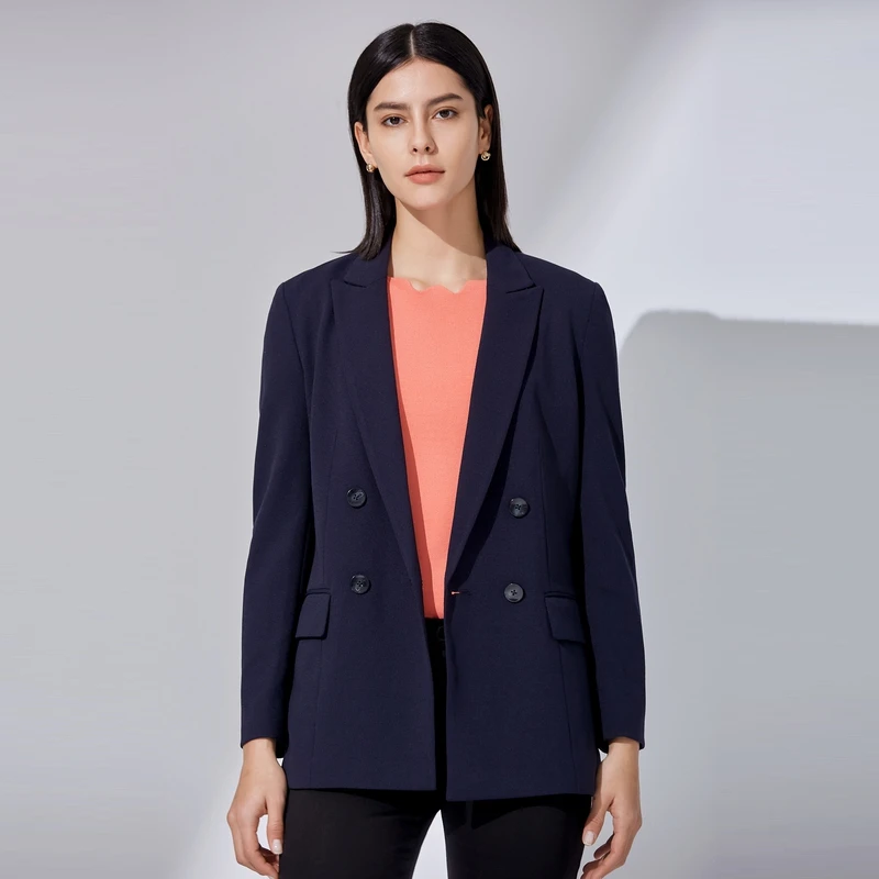 *G2000女装 双排扣通勤职业OL西装气质长袖外套西服11210415