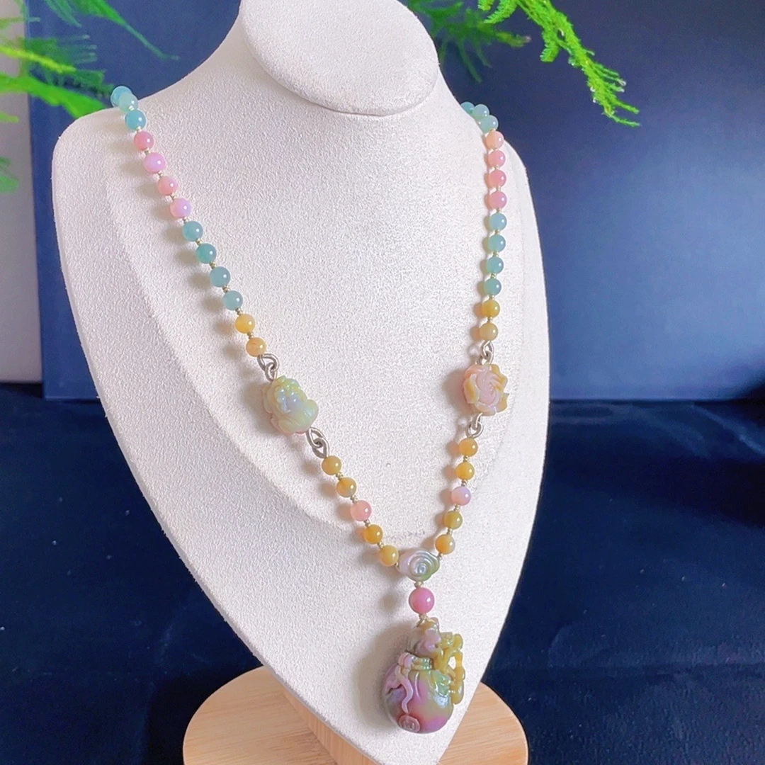 凤玺天然老矿盐源玛瑙精美精美手工编绳吊坠时尚气质