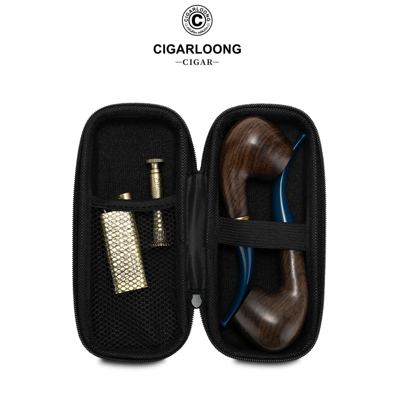 CIGARLOONG茄龙烟斗包便携网兜大空间高弹皮筋可固定烟斗CH-24DL1