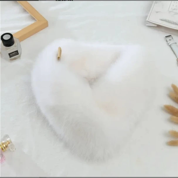 爆品围脖小狐毛女围巾磁铁百搭韩版保暖纯色毛2024c8900源源2小张