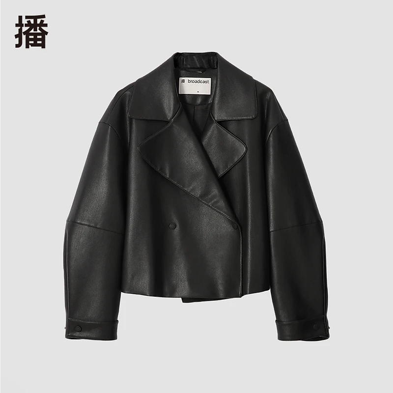 【达人专属】播秋冬翻领秋季气质网红短款百搭休闲外套BDQ3WD0407