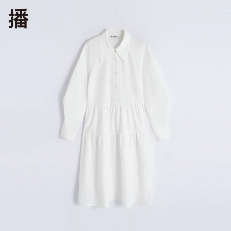 【达人专属】播文艺简约修身连衣裙风感波粒DDQ2LD5016