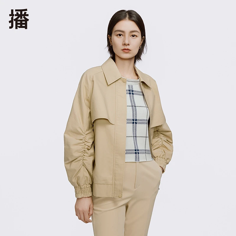 【达人专属】播复古工装风抽褶设计短外套BDQ1WD0048山城夏秋