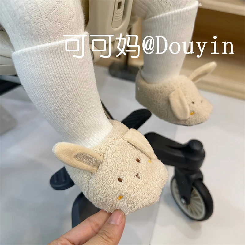 冬季婴儿鞋袜3-6-12月男女宝宝棉鞋子学步加绒软底不掉保暖棉鞋