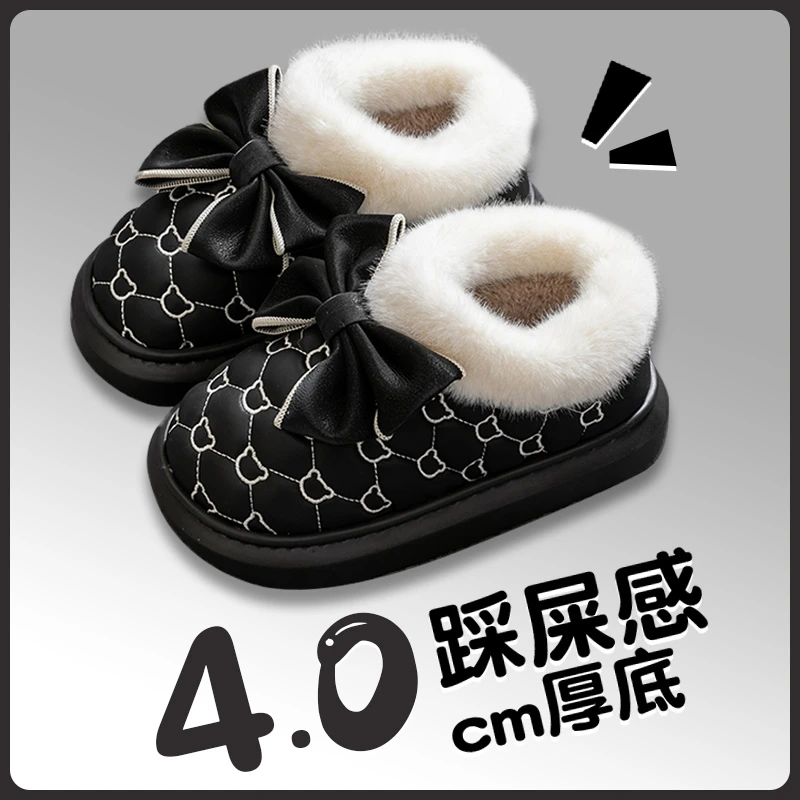 秋冬季爆款雪地棉厚底百搭时尚外穿毛绒平底加绒加厚防水雪地靴