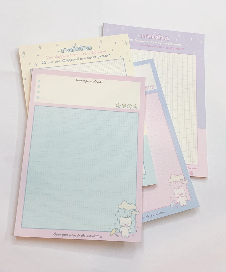 【书慧文具】猪猪奶茶~B5拍纸本 双面印 120克40张